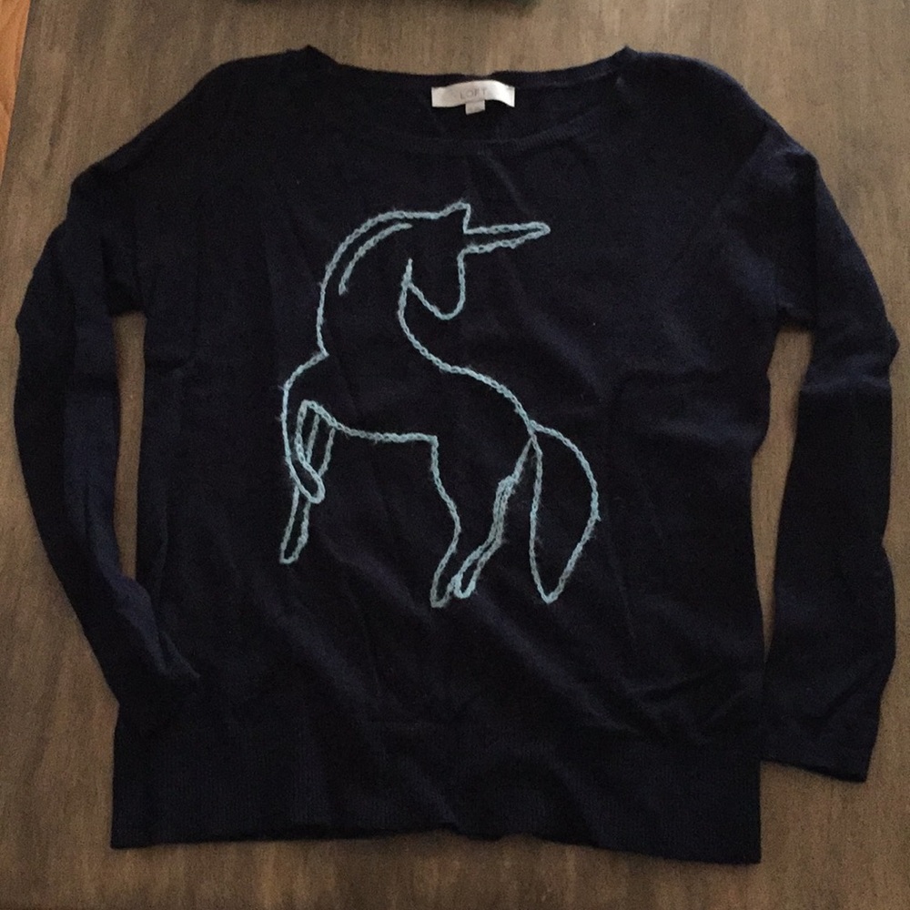 Loft unicorn sweater